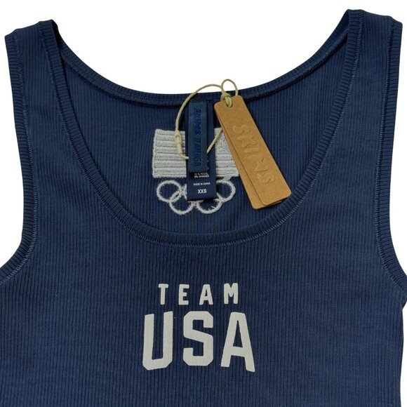 SKIMS Soft Lounge Tank Team USA Navy XXS - Picture 5 of 9